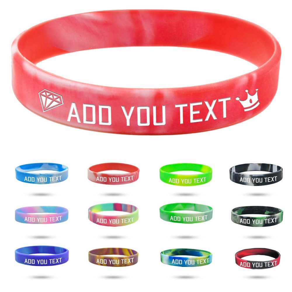 Coregiftr Custom Engraved Rubber Bracelet Bulk, Personalized Silicone Bracelets men, Customized Silicone Wristbands for Motivation Events Gifts