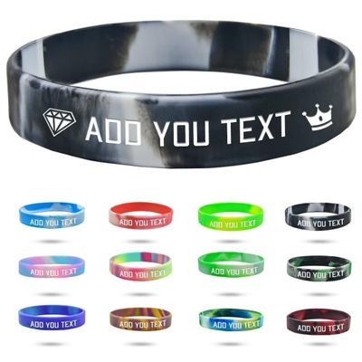 Coregiftr Custom Engraved Rubber Bracelet Bulk, Personalized Silicone Bracelets men, Customized Silicone Wristbands for Motivation Events Gifts