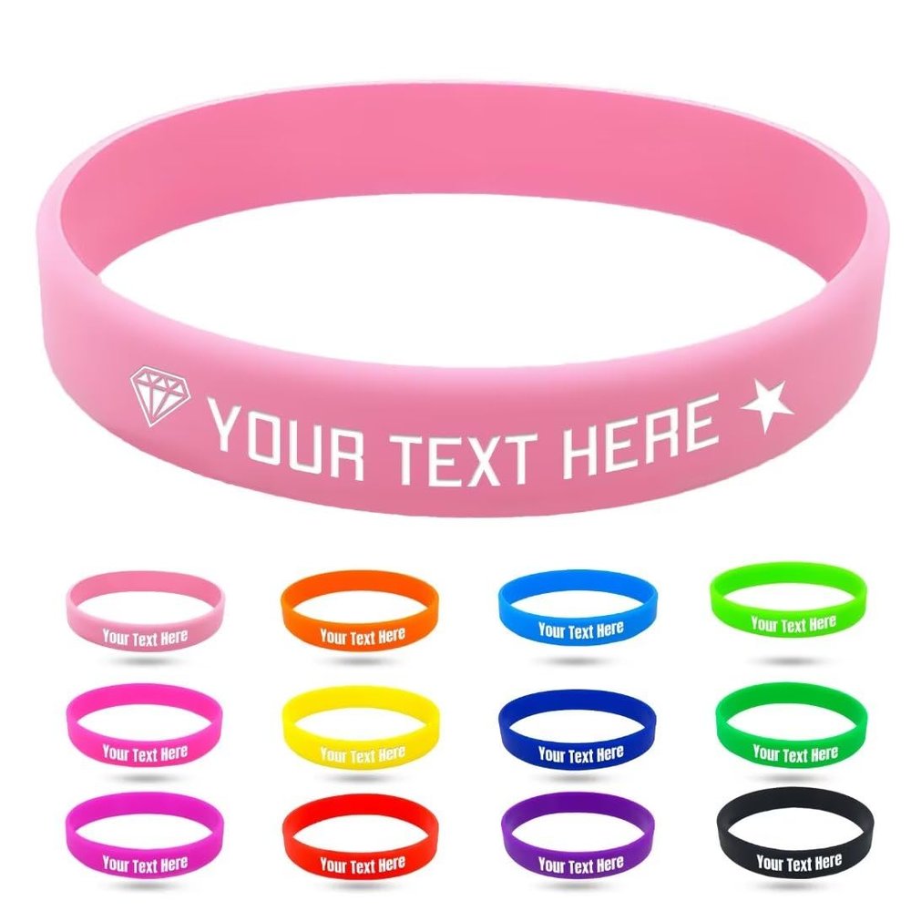 Coregiftr Custom Engraved Rubber Bracelet Bulk, Personalized Silicone Bracelets men, Customized Silicone Wristbands for Motivation Events Gifts
