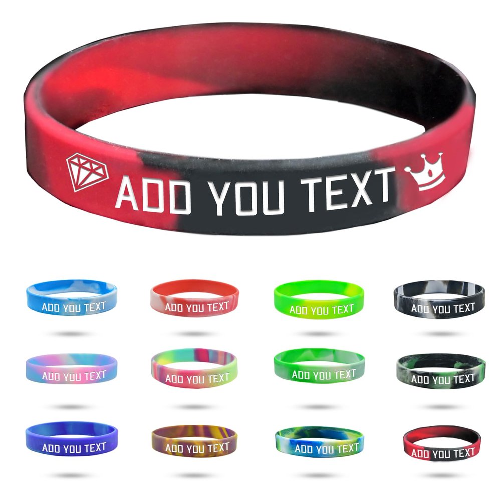 Coregiftr Custom Engraved Rubber Bracelet Bulk, Personalized Silicone Bracelets men, Customized Silicone Wristbands for Motivation Events Gifts