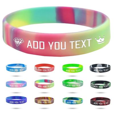 Coregiftr Custom Engraved Rubber Bracelet Bulk, Personalized Silicone Bracelets men, Customized Silicone Wristbands for Motivation Events Gifts