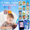 Kids Phone Birthday Gifts Toy for 3 4 5 6 7 8 9 10 Year Old Girls Boy,Toddler Kid Smart Phone with Dinosaur Silicone Cover Educational Games,Music Player,Toys for Girls Boys Age 3-8(Blue) view 4