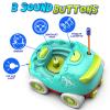 AEROQUEST Remote Control Car for Toddlers Toddler Toys for 18+Months RC Cars with LED Lights & Music Dinosaur Toy for Kids 2 3 4 5 Years Old Birthday Gifts for 3+ Year Old Girls Boys -2 Pack view 3
