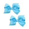 Koolgil Baby Girl's 2Pcs Cute 3 Inch Pure Color Bow-knot Hair Clip for Photography Travel Daily Life (Blue) view 1