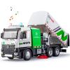 TAKGUD Street Sweeper Truck with Open-able Doors, 11.5" Big Trash Truck with Lights and Sounds, Friction Powered Garbage Toys Gift for Boys Girls Kids view 1