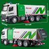 TAKGUD Street Sweeper Truck with Open-able Doors, 11.5" Big Trash Truck with Lights and Sounds, Friction Powered Garbage Toys Gift for Boys Girls Kids view 4