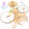 Toddler Drum Set - 5 in 1 Wooden Musical Toys for Toddlers 3+, Montessori Toys for Baby Boy Girls Easter Birthday Gifts for Kids Age 3 4 5 6 view 1