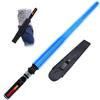ANNDOFY Light Up Saber for Kids, Blue Light Swords with FX Sound for Galaxy War Fighter Warriors Halloween Dress Up Parties (with Belt Clip) view 1