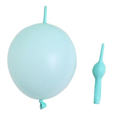 10 Inch Macaroni BlueLink Balloons Latex Quick Linkale Balloon 60 Pcs for Wedding,Birthday, Halloween, Christmas, Party Festival Decorations.