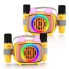 BIGASUO Karaoke Machine for Kids, Portable Bluetooth Speaker with 2 Wireless Microphones, Music Toy Gift for Girls Boys Age 4-12, Birthday Party Gifts for Toddlers Teens-2 Pack view 1