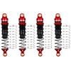 HobbyPark Aluminum 59mm RC Shocks Long Travel Shock Absorber Oil Damper Assembled for TRX4M TRX4MT 1/18 RC Crawler Upgrades Threaded Body, Replacement of 9764 (Red&Black) view 1