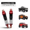 HobbyPark Aluminum 59mm RC Shocks Long Travel Shock Absorber Oil Damper Assembled for TRX4M TRX4MT 1/18 RC Crawler Upgrades Threaded Body, Replacement of 9764 (Red&Black) view 2
