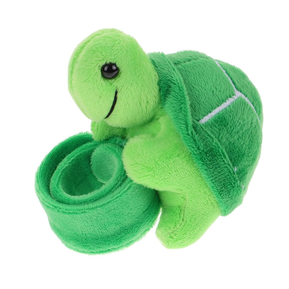 Abaodam Turtle Slap Bracelet Plush Animal Slap Band Toy Hugger Bracelet Cute Wristband for Kids Birthday Party Favors Green 2062E103O9IOFWI 10X7.5CM