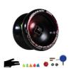 Yomega Groov  Pro Level Aluminum Metal Yoyo for Advance Players  Round Shaped, C Size Ball Bearing Yoyo with Adjustable Responsive/Nonresponsive Play + 3 Month Warranty (Black Red) view 1