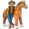 38" Inflatable Horse Party Decoration, Brown Blow Up Horse, Western Party Decorations & Rodeo Party Decorations Cowboy Theme, Farm Horse Toy for Kids, Birthday, Baby Shower & Valentine Gift