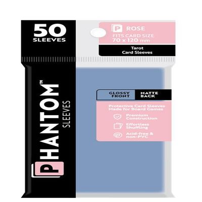 10 Packs Phantom Sleeves: Rose Size (70mm x 70mm) - Gloss Matte (50) (Compatible with: Standard Square) Display Case