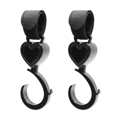 2 Pieces Stroller Hanger Hook, Rotating Pram Shopping Hooks, Multifunctional Baby Stroller Hooks for Purse, Baby Carrier, Pushchair