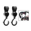 2 Pieces Stroller Hanger Hook, Rotating Pram Shopping Hooks, Multifunctional Baby Stroller Hooks for Purse, Baby Carrier, Pushchair view 2