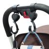 2 Pieces Stroller Hanger Hook, Rotating Pram Shopping Hooks, Multifunctional Baby Stroller Hooks for Purse, Baby Carrier, Pushchair view 4