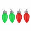 shawshank ledz Magic Seasons Christmas Big Bulb Flashing Earrings Plastic 1 pk view 3
