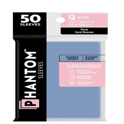 10 Packs Phantom Sleeves: Rose Size (70mm x 70mm) - Gloss Gloss (50) (Compatible with: Standard Square) Display Case