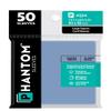 10 Packs Phantom Sleeves: Aqua Size (80mm x 80mm) - Gloss Gloss (50) (Compatible with: Large Square) Display Case view 1