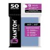 10 Packs Phantom Sleeves: Violet Size (49mm x 93mm) - Matte Matte (50) (Compatible with: Siege of Vienna and More) Display Case view 1