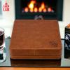 Luck Lab Farkle Dice Tray and Storage Case - Includes Embedded Scoring Combinations, 2 Sets of 6 Pearl Dice, 40 Sheet Score Pad and Pen Holder for The Classic Family Game (Brown) view 4