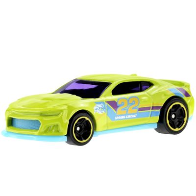 Hot Wheels Die-Cast Collectible Spring Easter Vehicle - Inspired by 2017 Camaro ZL1 Car ~ Green and Blue with Number 22 on Side ~ 3/5