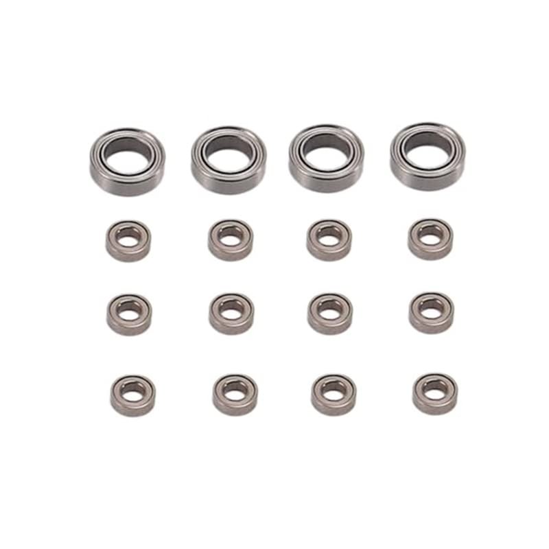 BrewJa 16PCS Steel Bearing 3x6x2mm 6x10x3mm for WPL C14 C24 B14 B24 B16 B36 MN D90 MN-90 MN99S RC Car Spare Parts Upgrade Accessories