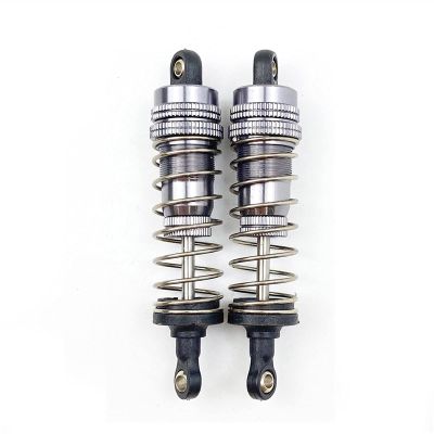2 Pcs Aluminum Metal Front&Rear Shock Absorber For 1/14 For WLtoy 144001 1316 RC Car Crawler Short Course Truck Upgrad Part Modification accessories (Color : Light Grey)