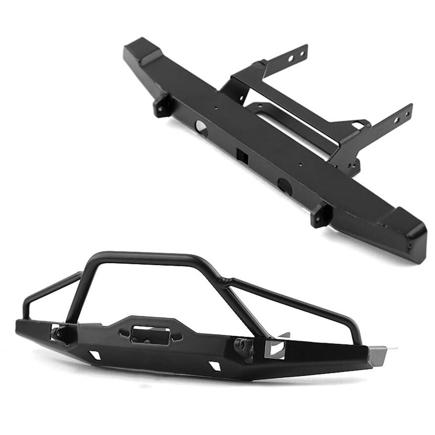 BrewJa Metal Front and Rear Bumper for Traxxas TRX4 Axial SCX10 LCG Chassis 1/10 RC Crawler Car Upgrade Parts Accessories (Color : Front and Rear)