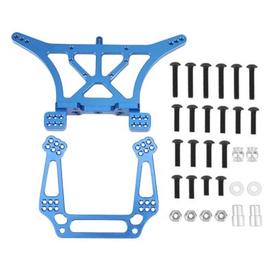 BrewJa Metal Front and Rear Shock Tower 3638 3639 for 1/10 Traxxas Slash Rustler Bandit Stampede 2WD VXL F-150 Raptor Upgrades Parts (Color : Blue)
