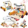KidsMind Baby Play Mat Gym,4-in-1 Kick and Play Piano Tummy Time Mat Learning Walker-Musical Activity Center with Lights Seat and Push Walkers Ideas for Baby Newborn 6-12 18 Months Boy Girl view 1