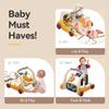 KidsMind Baby Play Mat Gym,4-in-1 Kick and Play Piano Tummy Time Mat Learning Walker-Musical Activity Center with Lights Seat and Push Walkers Ideas for Baby Newborn 6-12 18 Months Boy Girl view 2