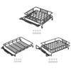 BrewJa 3 Size Metal Luggage Carrier Roof Rack for Axial SCX10 Traxxas TRX4 RC4WD D90 Tamiya CC01 1/10 RC Crawler Car Upgrade Parts (Color : Middle 155x105mm) view 2