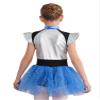 YOOJIA Kids Girls Halloween Alien Cosplay Costumes Shiny Sequins Dance Tutu Dress Leotard Cheerleading Uniform Blue 16 Years view 4