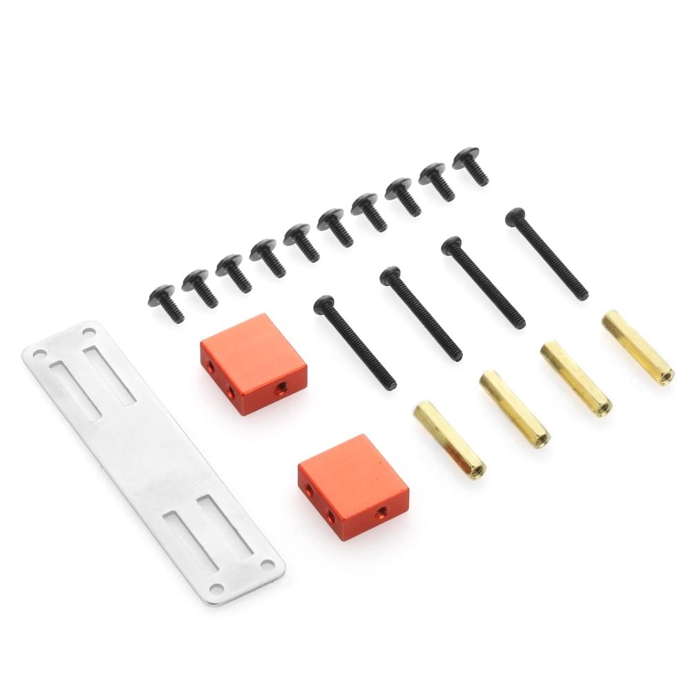 BrewJa Compatible with WPL C14 C24 B14 B24 B16 B36 MN D90 MN98 MN99S Metal Front Axle Servo Mount Holder Bracket RC Car Upgrade Parts Accessories (Color : WPL Red)