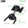 AMK Preceding Motor Planetary Gear 1/10 Scale Transmission, Aluminum Alloy Gearbox Transfer Case Skid Plate Drive Shaft Set for RC Crawler Axial SCX10 II LCG Chassis (Black) view 4