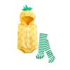 0-24M Baby Halloween Flamingo Costume Fuzzy Romper with Leg Warmers Long Sleeve Cosplay Outfits for Boys Girls (Pineapple, 6-12 Months) view 1