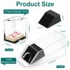Akamino 4 Deck Blackjack Shoe and Discard Tray, Clear Acrylic Card Dispenser Blackjack Dealing Shoe Card Dispenser for Playing Cards,Standard Size Poker Deck,Family Game Night view 2