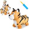 iPlay, iLearn Bouncy Pals Tiger Hopper Toy, Toddler Hopping Horse, Kid Plush Ride on Animal Bouncer W/Pump, Inflatable Bouncing Rider, Indoor Outdoor Jumping Birthday Gift 2 3 4 5 6 Year Old Boy Girl view 1