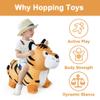 iPlay, iLearn Bouncy Pals Tiger Hopper Toy, Toddler Hopping Horse, Kid Plush Ride on Animal Bouncer W/Pump, Inflatable Bouncing Rider, Indoor Outdoor Jumping Birthday Gift 2 3 4 5 6 Year Old Boy Girl view 2
