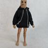 1/12 Scale Strong Man Action Figure Clothes Male Clothes Men's Hoodie Clothing for 1:12 6inch Male Action Figure Body Doll (Black) view 4