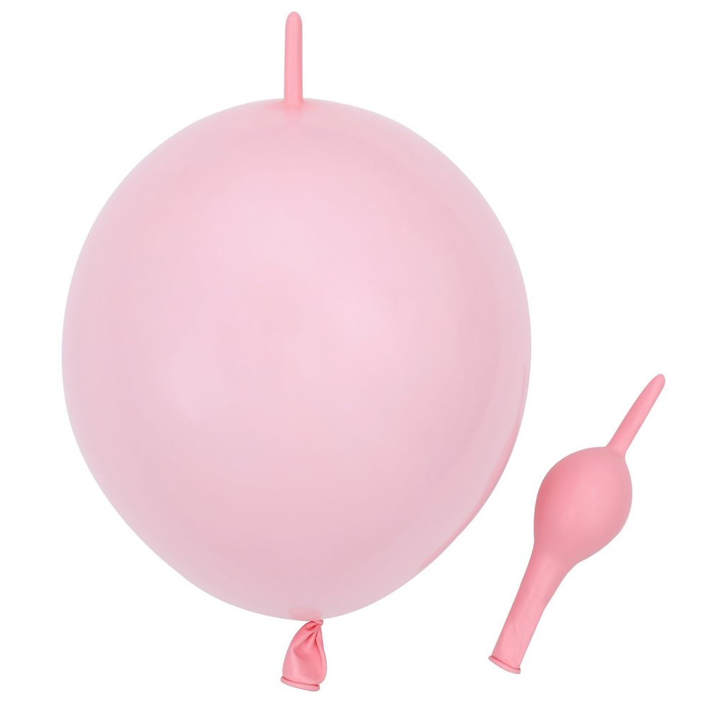 10 Inch Link Balloons Latex Quick Linkale Balloon 120 Pcs for Wedding,Birthday, Halloween, Christmas, Party Festival Decorations. (10- Tender powder Balloon-120)