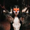 Beaupretty 6pcs Wolf Mask Animal Fox Mask Felt Half Face Mask Halloween Dress Up Accessories for Women Men Orange view 2