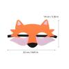 Beaupretty 6pcs Wolf Mask Animal Fox Mask Felt Half Face Mask Halloween Dress Up Accessories for Women Men Orange view 4