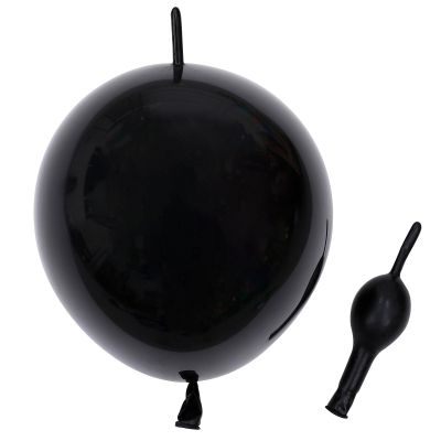 10 Inch Link Balloons Latex Quick Linkale Balloon 120 Pcs for Wedding,Birthday, Halloween, Christmas, Party Festival Decorations. (10 Black Balloon-120)