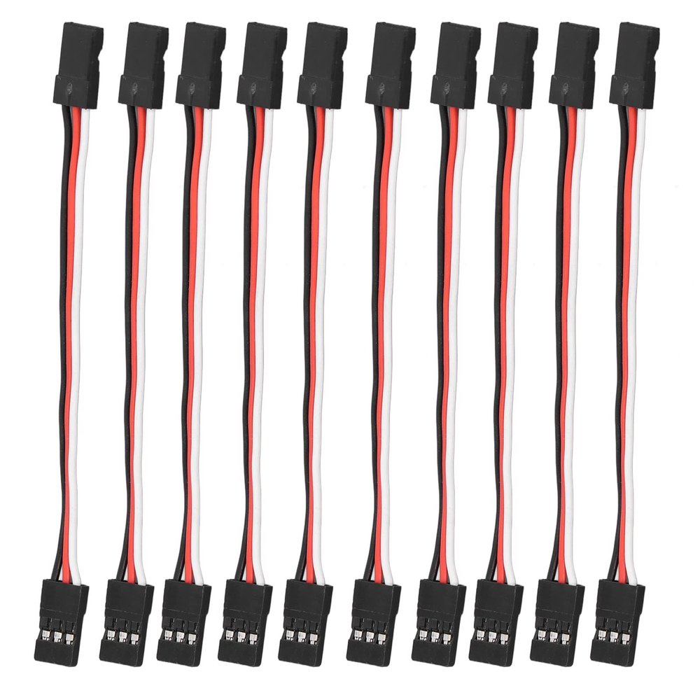 Brass Core Extension Cable, 10Pcs for Sale Jr Model Car Servo Extension Cable 30 Core Servo Connection Cable, Hobby Rc Vehicle Servo Wiring (100mm Female to Female)