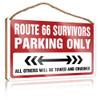 Wood Decor Sign Route 66 Survivors Parking Only Wooden Sign Funny Signs For Office Posters For Teens (Size : 20X30CM) view 1
